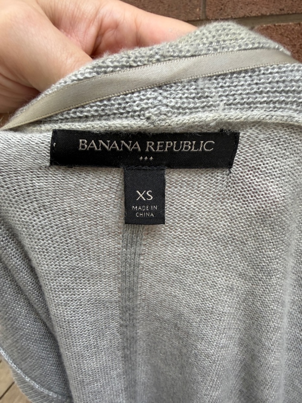 Banana Republic Light Gray Knit Drape Vest Cardigan Size XS - Picture 7 of 8